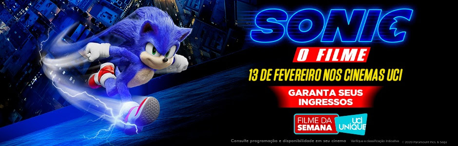 Sonic: O Filme” estreia nas salas especiais XPLUS e 4DX da UCI