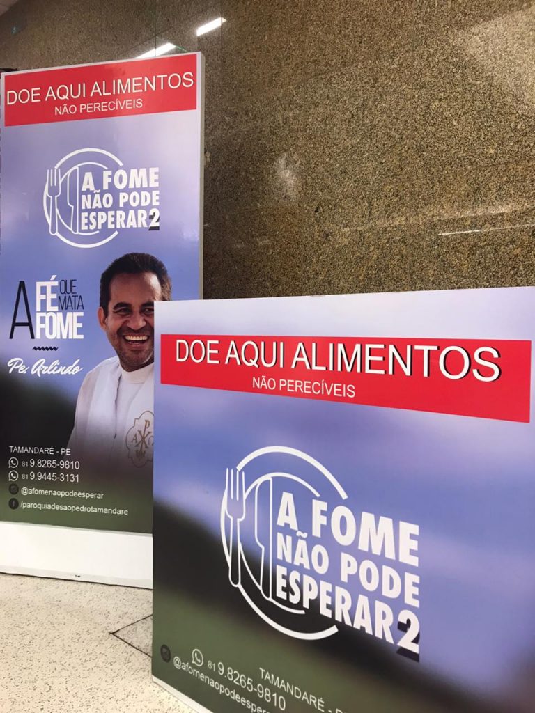 Plaza Shopping abraça campanha “A Fome Não Pode Esperar” do Padre Arlindo, de Tamandaré-PE