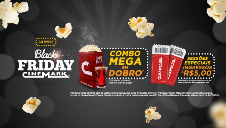 Black Friday Cinemark traz ingressos a R$ 5 e pipoca em dobro