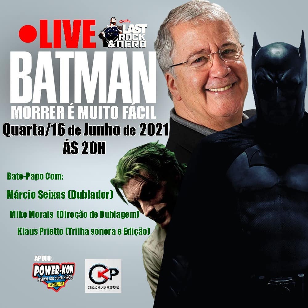 Márcio Seixas, dublador do Batman no Brasil, homenageia o falecido Kev