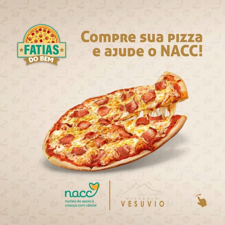 NACC será beneficiado com as Fatias do Bem da Pizzaria Vesúvio