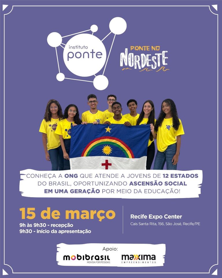 Instituto Ponte organiza evento no Recife  com líderes empresariais para ampliar impacto das ações